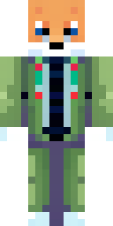 an anthropomorphic fox in a green explorer jacket