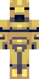 a piglin brute in gold armor with a snout and tusks