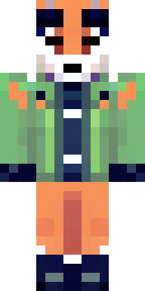an anthropomorphic fox in a green explorer jacket