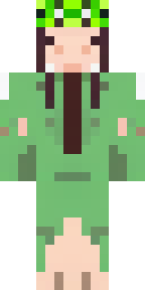 a nature druid in mossy green robes with antler headdress
