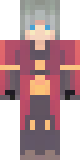 a fire mage in crimson robes with burning orange sleeves