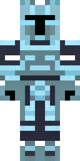 a frost knight in ice-blue armor rimed with snow