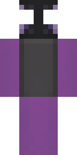 an enderman-inspired figure, tall and black with purple eyes