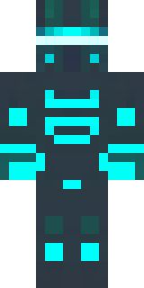 a neon cyber-ninja in dark bodysuit with teal light trim