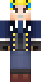 an airship captain in a navy coat with copper gadgets