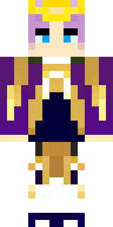 a young king in an ermine-trimmed purple cloak and gold crown
