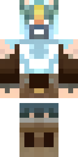 a frost viking in white furs and a horned helm