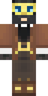 a steampunk inventor in a brown leather coat and brass goggles
