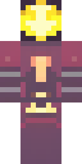 a nether hunter in crimson hide with glowing gold trim