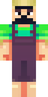 a farmer villager in a straw hat with a green apron