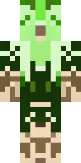 a nature druid in mossy green robes with antler headdress