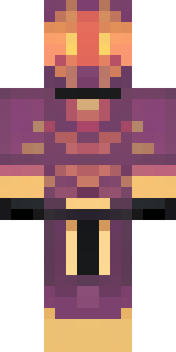 a nether hunter in crimson hide with glowing gold trim