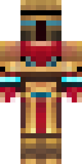 a gladiator in bronze arm guards and a red-plumed helmet