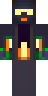 a Halloween pumpkin-headed figure in a dark cloak