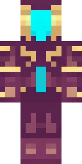 a nether hunter in crimson hide with glowing gold trim
