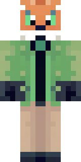 an anthropomorphic fox in a green explorer jacket