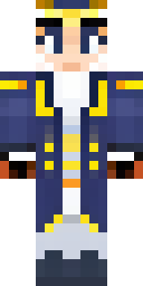 an airship captain in a navy coat with copper gadgets