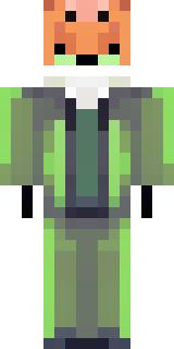 an anthropomorphic fox in a green explorer jacket