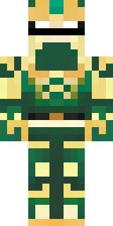 a jade samurai in green and gold ceremonial armor