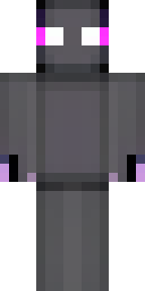an enderman-inspired figure, tall and black with purple eyes