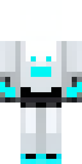 a sleek white service robot with a single cyan sensor