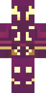 a nether hunter in crimson hide with glowing gold trim