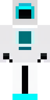 a sleek white service robot with a single cyan sensor