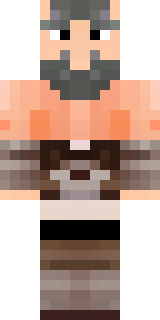 a viking warrior in fur and iron with a braided beard