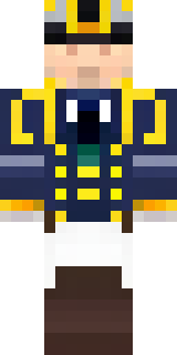 an airship captain in a navy coat with copper gadgets