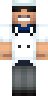 a cheerful chef in a white coat and tall hat with a wooden spoon