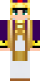 a young king in an ermine-trimmed purple cloak and gold crown