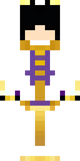 a young king in an ermine-trimmed purple cloak and gold crown