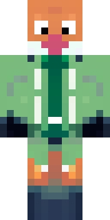 an anthropomorphic fox in a green explorer jacket
