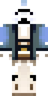 a ghostly pirate with pale skin and a tattered blue coat