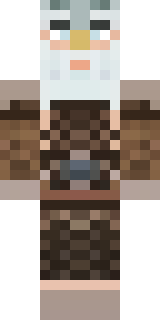 a frost viking in white furs and a horned helm