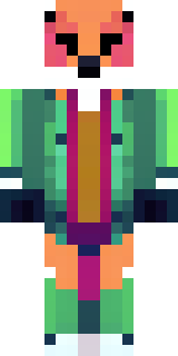 an anthropomorphic fox in a green explorer jacket