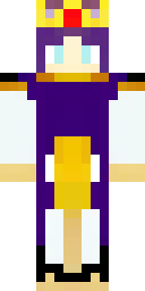 a young king in an ermine-trimmed purple cloak and gold crown