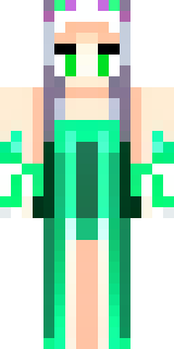 a queen in a flowing emerald gown with a silver tiara