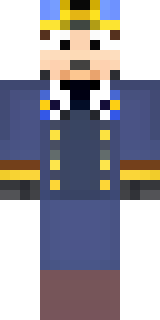 an airship captain in a navy coat with copper gadgets