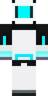 a sleek white service robot with a single cyan sensor