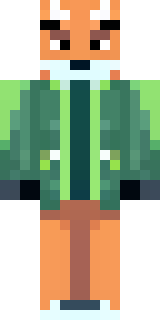 an anthropomorphic fox in a green explorer jacket