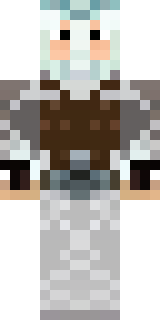 a frost viking in white furs and a horned helm