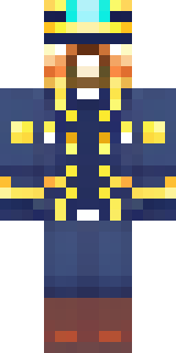 an airship captain in a navy coat with copper gadgets