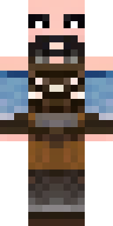 a viking warrior in fur and iron with a braided beard