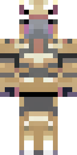 a piglin brute in gold armor with a snout and tusks