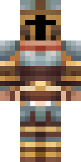 a gladiator in bronze arm guards and a red-plumed helmet