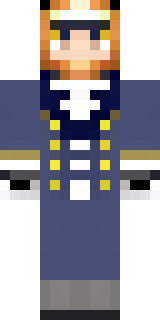 an airship captain in a navy coat with copper gadgets
