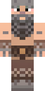 a viking warrior in fur and iron with a braided beard