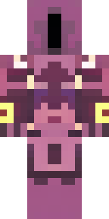 a nether hunter in crimson hide with glowing gold trim