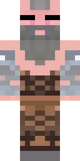 a viking warrior in fur and iron with a braided beard